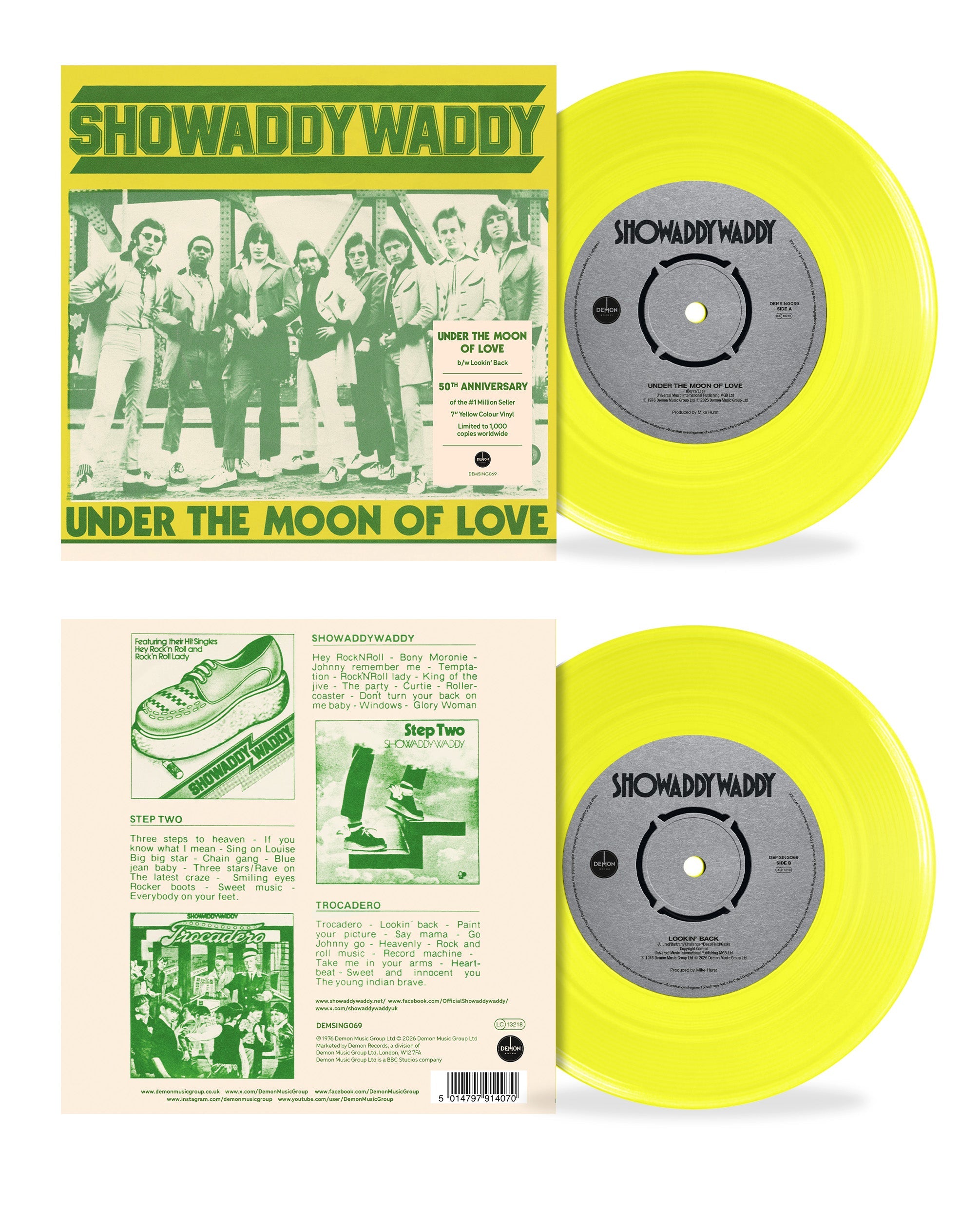 Showaddywaddy - Under The Moon Of Love (Yellow 7") [VINYL]