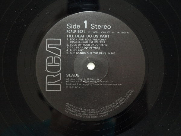 Slade ‎– Till Deaf Do Us Part