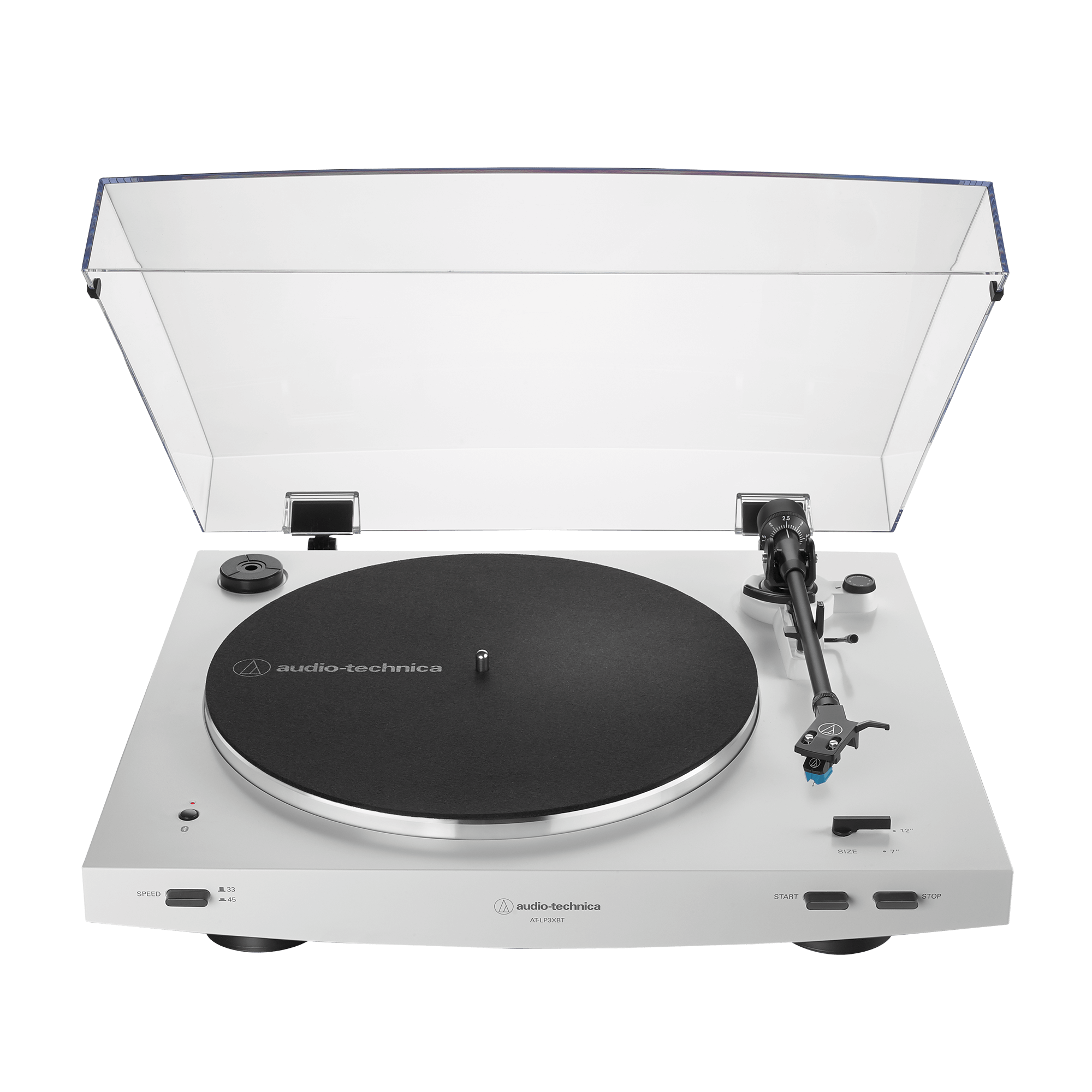 Audio-Technica AT-LP3XBT Automatic Belt-Drive Turntable (Wireless & Analog) - White (AT-LP3XBT-WH)