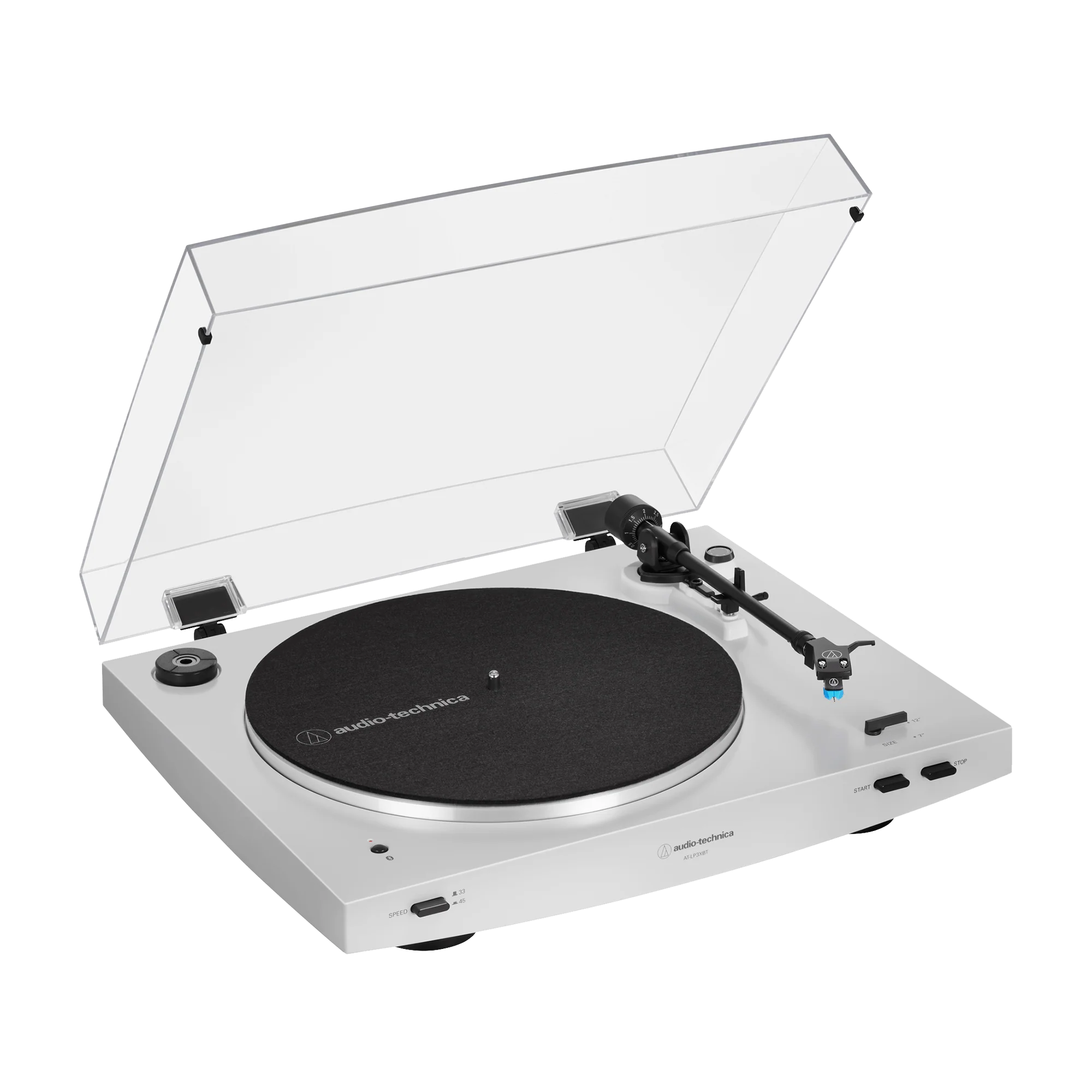 Audio-Technica AT-LP3XBT Automatic Belt-Drive Turntable (Wireless & Analog) - White (AT-LP3XBT-WH)