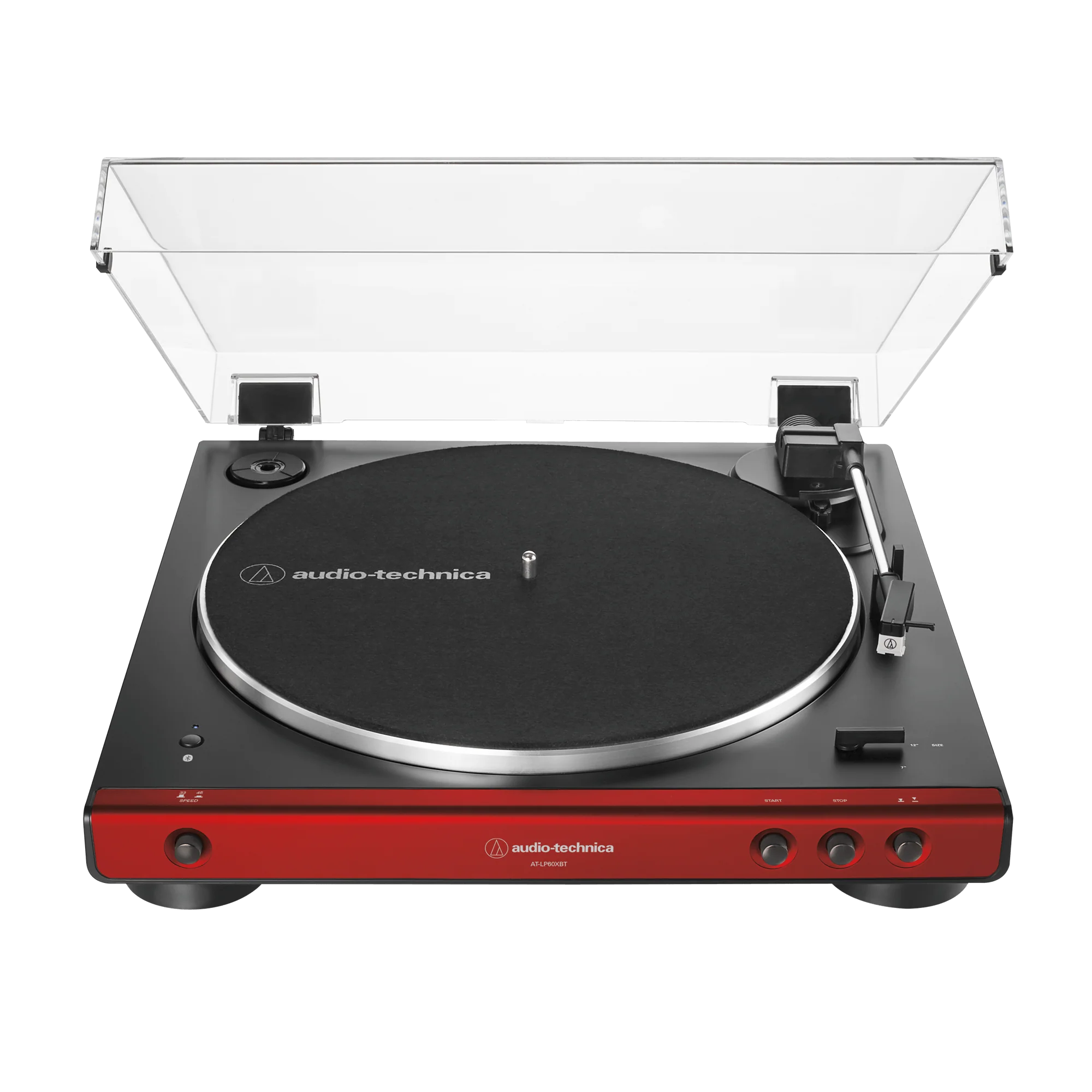 Audio-Technica AT-LP60XBT Fully Automatic Wireless Belt-Drive Turntable - Red (AT-LP60XBT-RD)
