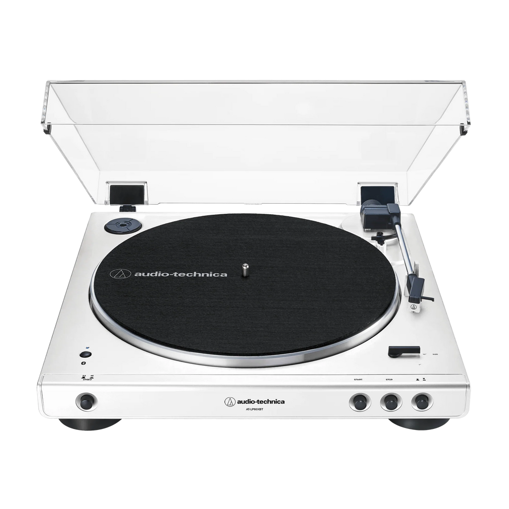 Audio-Technica AT-LP60XBT Fully Automatic Wireless Belt-Drive Turntable - White (AT-LP60XBT-WW)