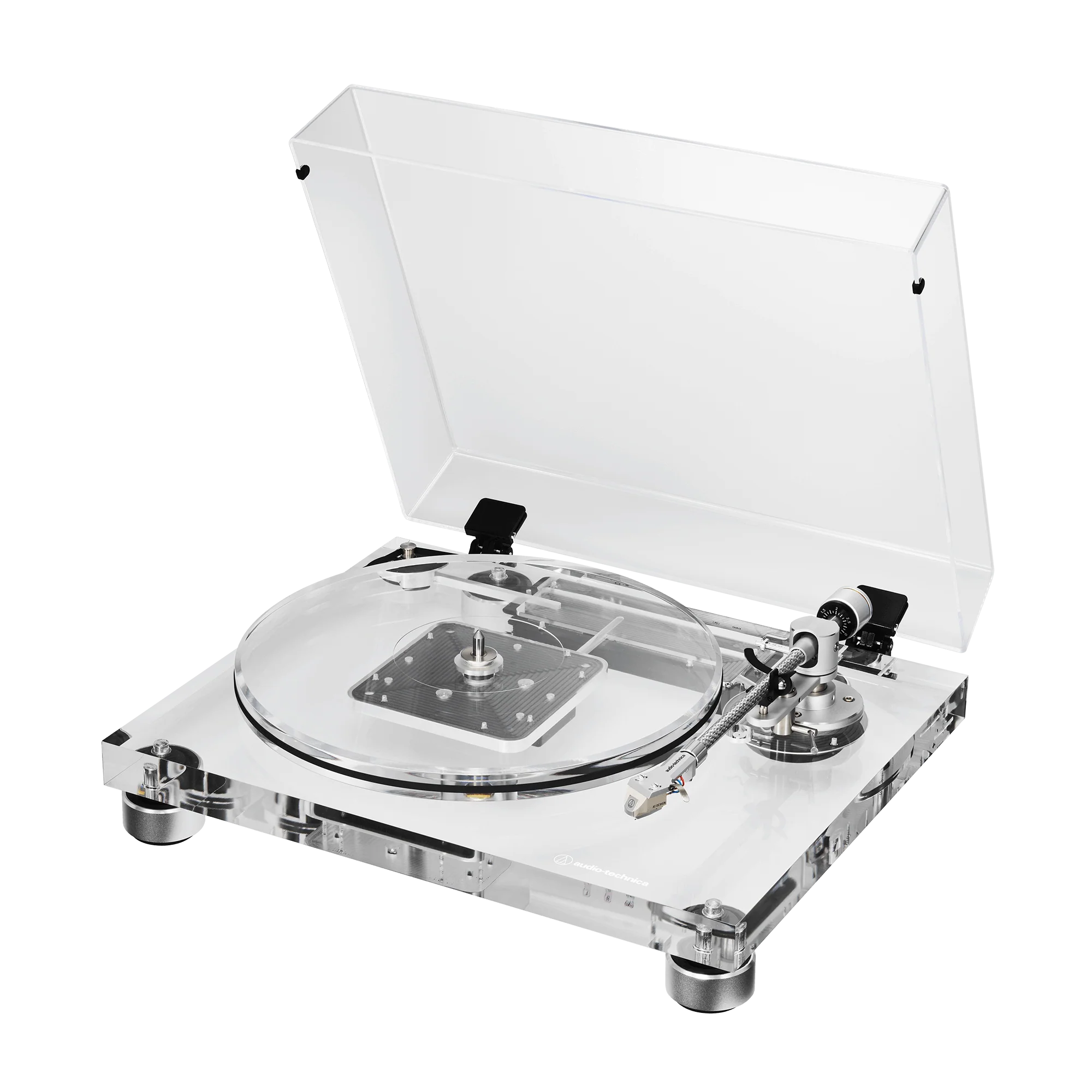 Audio-Technica AT-LPA2 Fully Manual Belt-Drive Turntable, Transparent Acrylic (AT-LPA2)