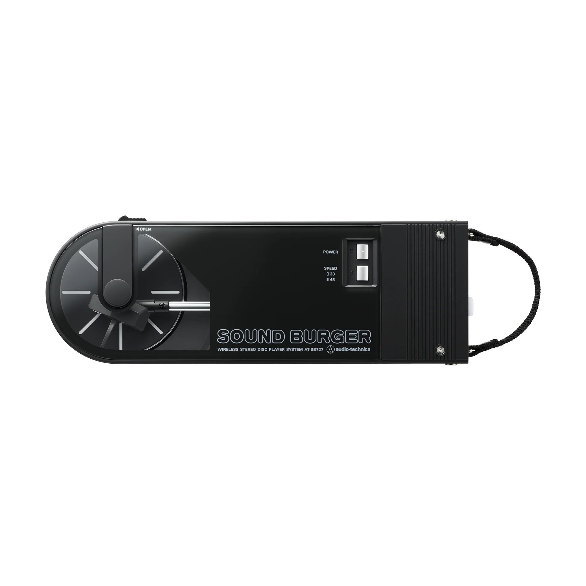 Audio-Technica AT-SB727-BK Sound Burger Portable Bluetooth Turntable (Black)