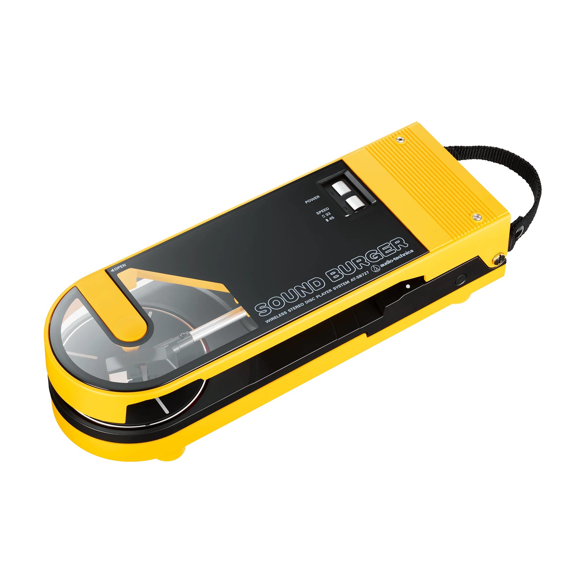 Audio-Technica AT-SB727-YL Sound Burger Portable Bluetooth Turntable (Yellow)
