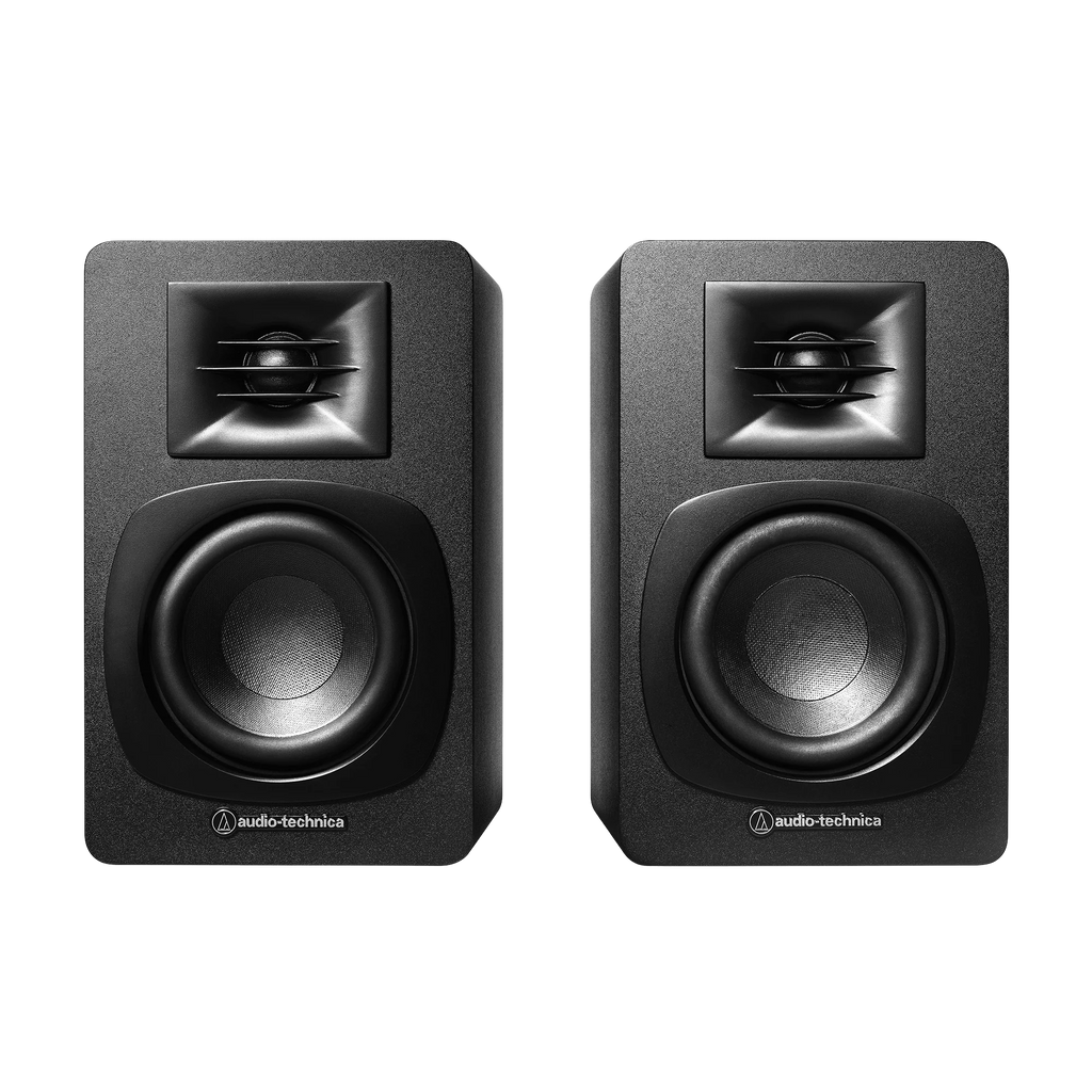 Audio-Technica Powered Bookshelf Speakers, Black (AT-SP3X)