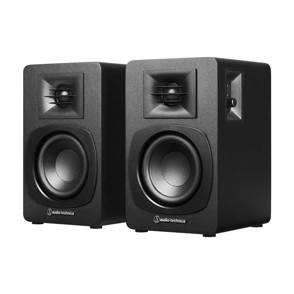 Audio-Technica Powered Bookshelf Speakers, Black (AT-SP3X)