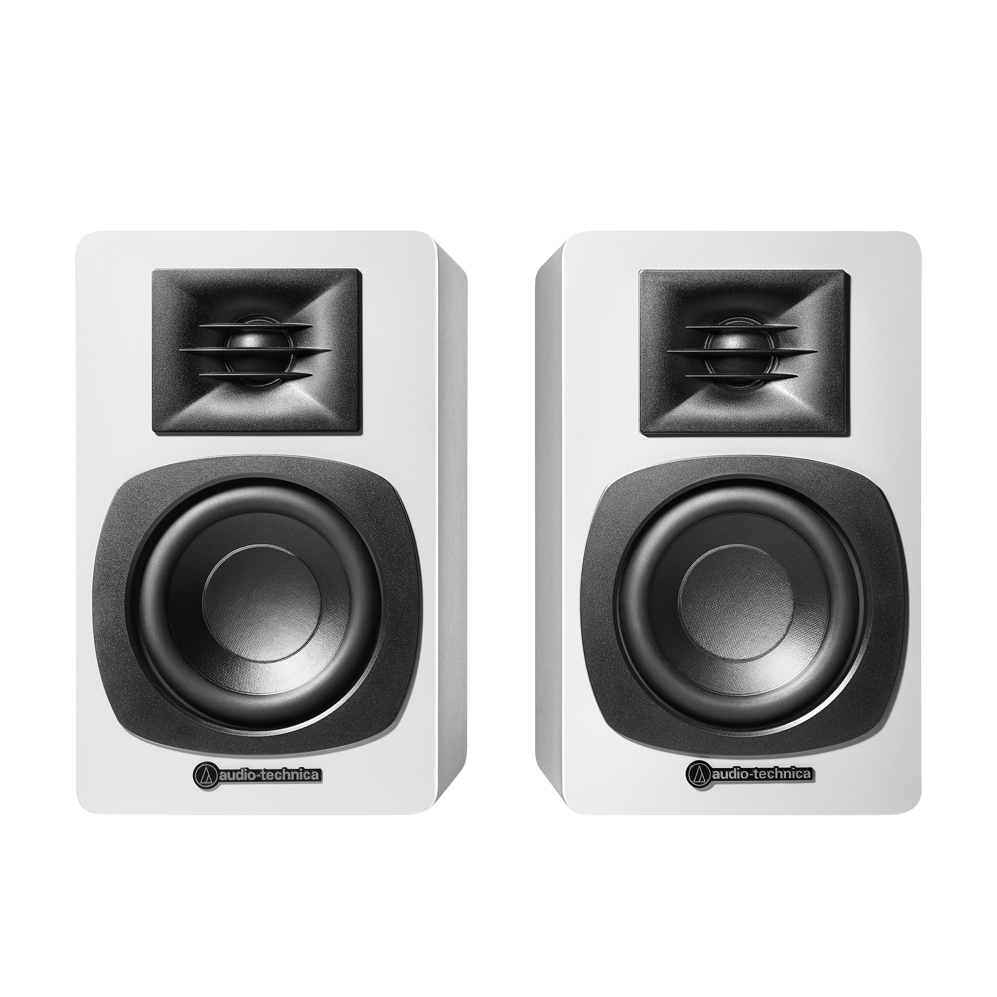 Audio-Technica Powered Bookshelf Speakers, White (AT-SP3XWH)