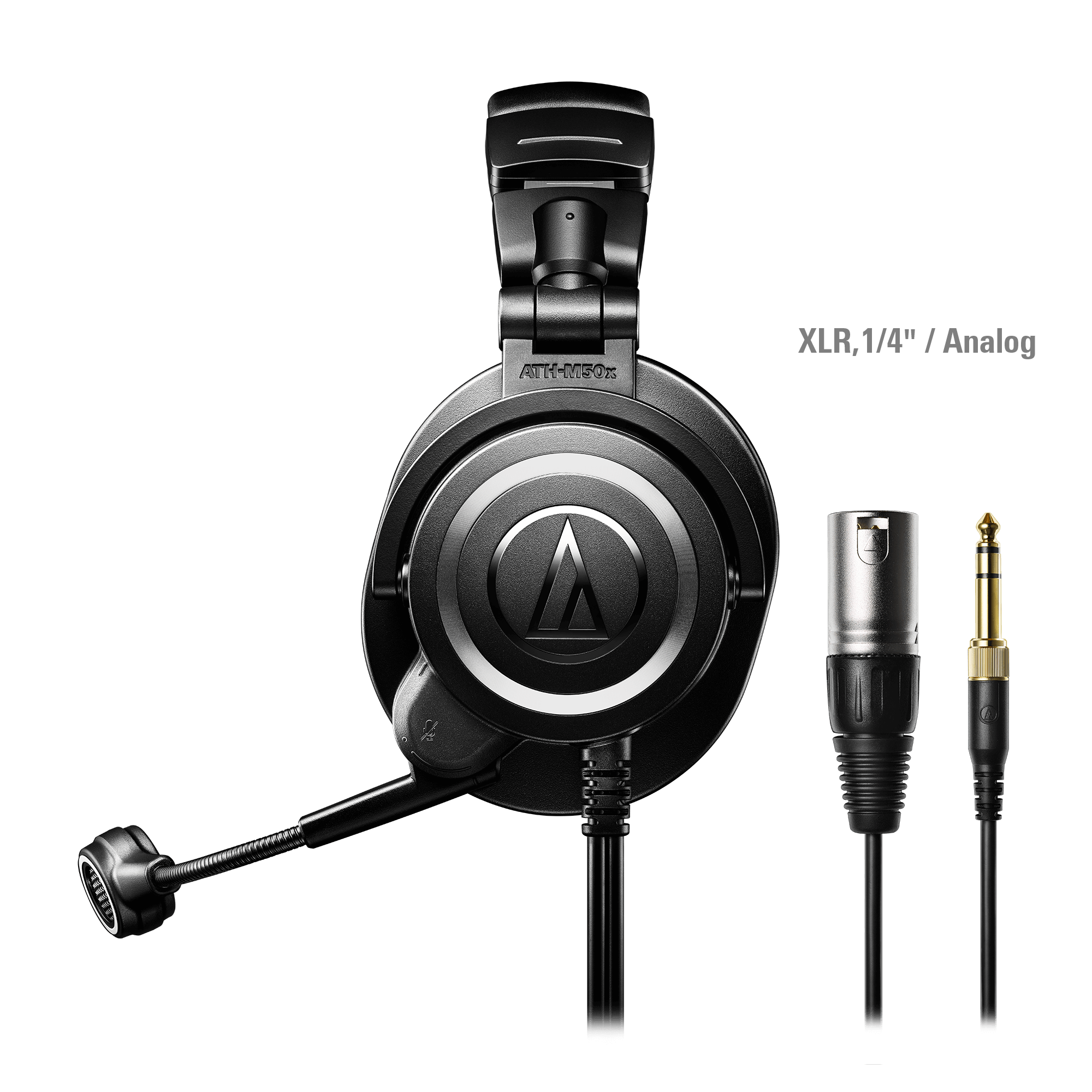 Audio-Technica Streaming Headset ATH-M50xSTS, Black (ATH-M50XSTS)