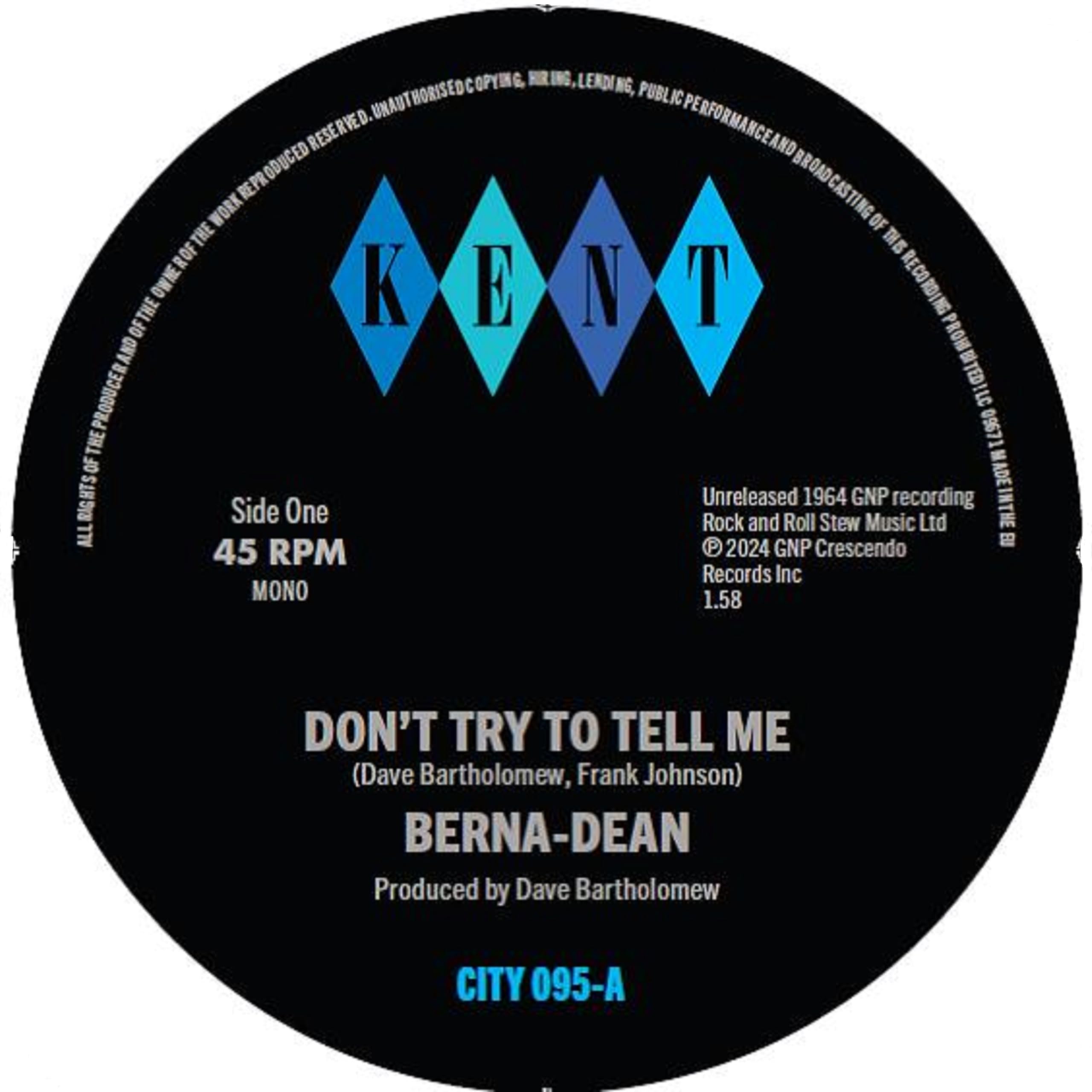 Berna-dean - Berna-Dean - Don't Try To Tell Me / Laughing On The Outside [VINYL]
