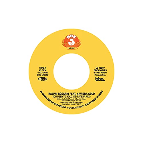 Dj Spinna Kai Alce Ralphi Ro - DJ Spinna & Kai Alce present: "Foundations" - Classic House 45 Series Part 5: Ralphi Rosario ft Xaviera Gold - You Used To Hold Me [7"] [VINYL]