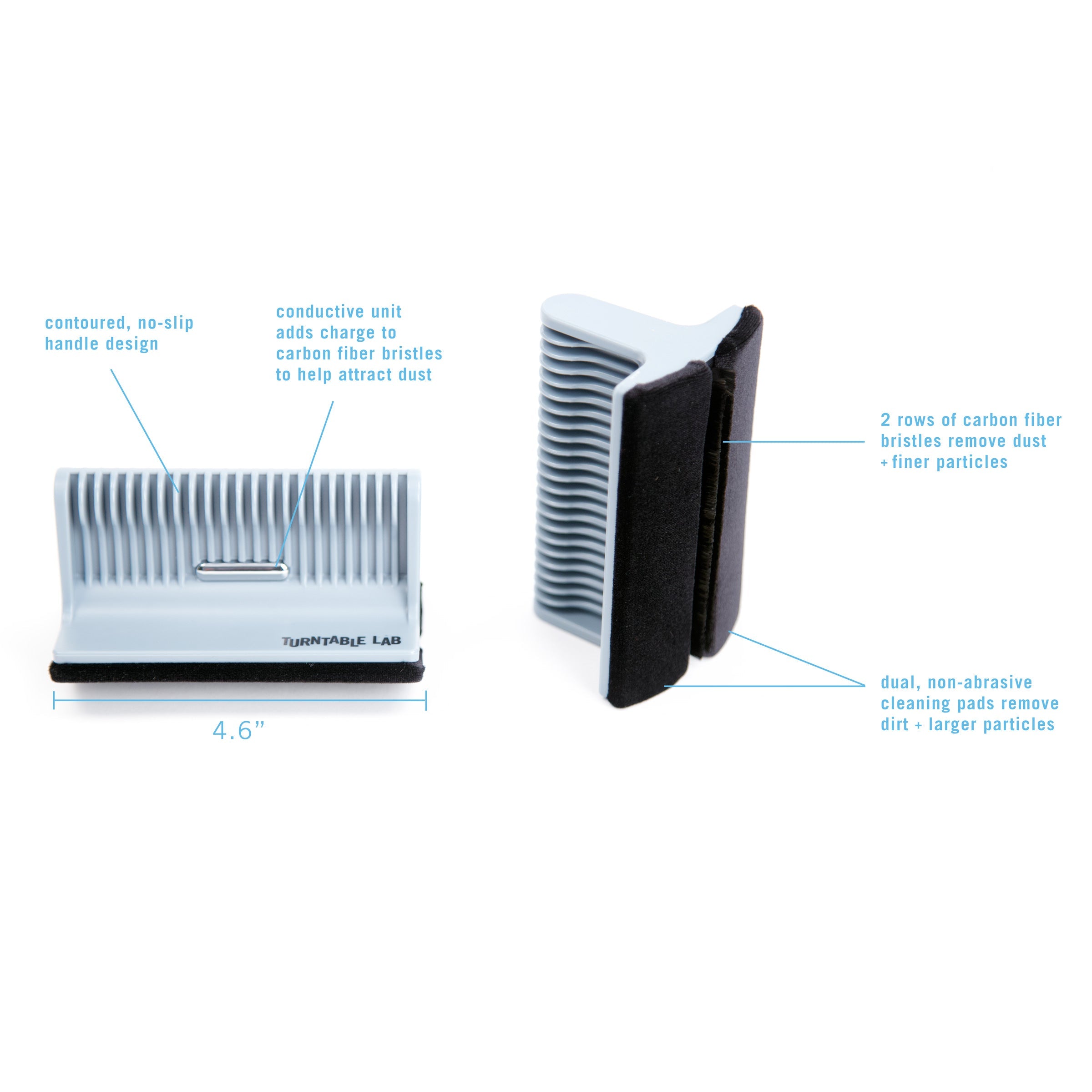 Turntable Lab: Triple Operation Vinyl Record Cleaning Brush - PRE-ORDER